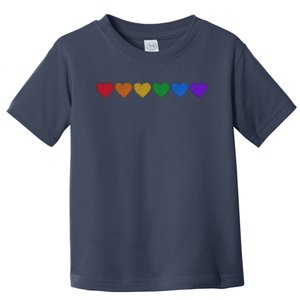 Rainbow LGBT Pride Hearts Toddler T-Shirt