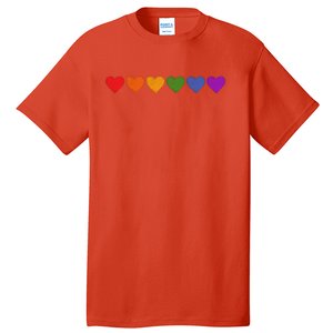 Rainbow LGBT Pride Hearts Tall T-Shirt