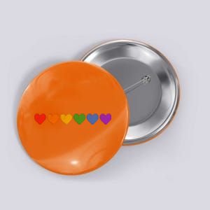 Rainbow LGBT Pride Hearts Button