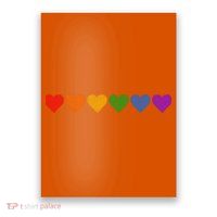 Rainbow LGBT Pride Hearts Poster