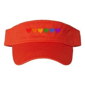 Rainbow LGBT Pride Hearts Valucap Bio-Washed Visor