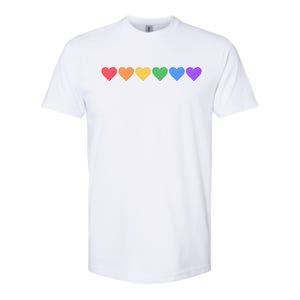 Rainbow LGBT Pride Hearts Softstyle CVC T-Shirt