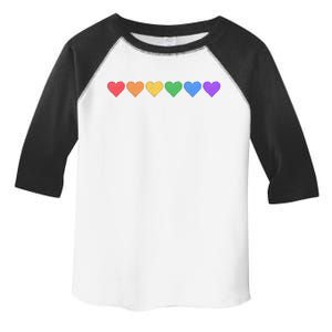 Rainbow LGBT Pride Hearts Toddler Fine Jersey T-Shirt