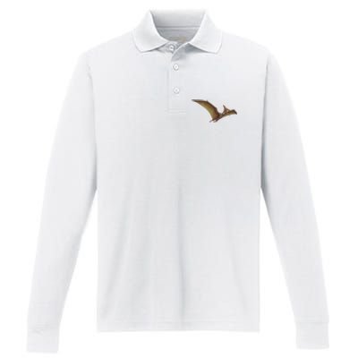 Really Like Pterodactyl Dinosaur Flying Reptile Performance Long Sleeve Polo