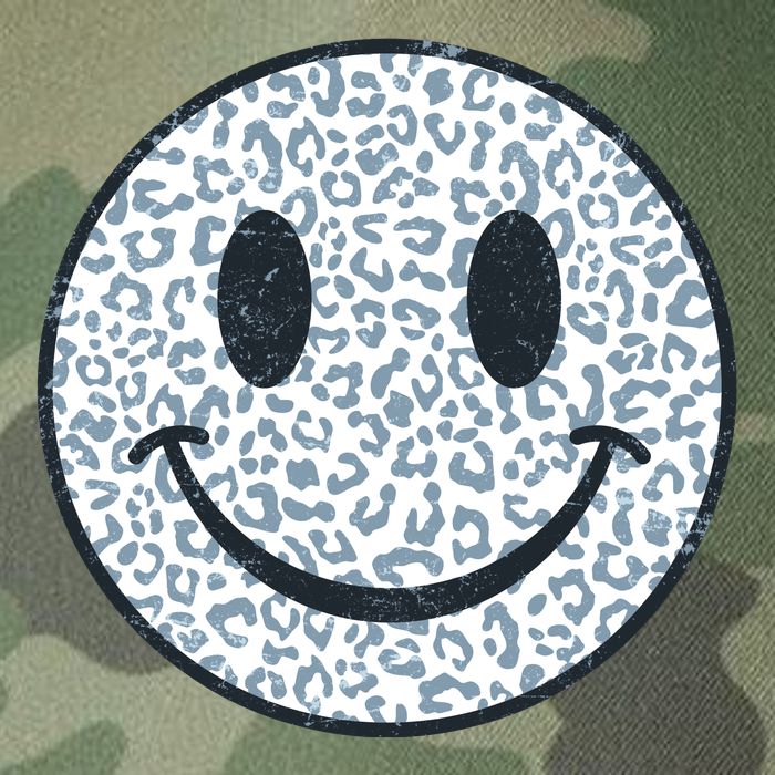 Retro Leopard Print Emoji Smiley Legacy Tie Dye Trucker Hat