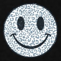 Retro Leopard Print Emoji Smiley Ladies PosiCharge Tri-Blend Wicking Tank