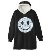 Retro Leopard Print Emoji Smiley Hooded Wearable Blanket