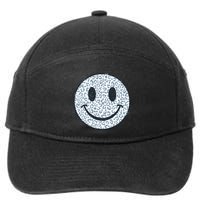 Retro Leopard Print Emoji Smiley 7-Panel Snapback Hat