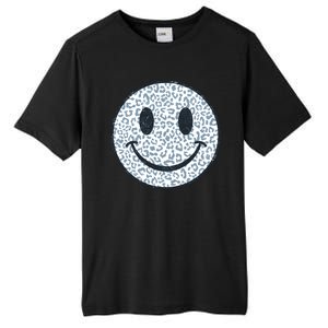 Retro Leopard Print Emoji Smiley Tall Fusion ChromaSoft Performance T-Shirt