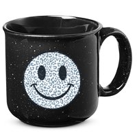 Retro Leopard Print Emoji Smiley 15oz Campfire Ceramic Mug