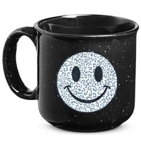 Retro Leopard Print Emoji Smiley 15oz Campfire Ceramic Mug