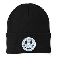 Retro Leopard Print Emoji Smiley Beanie