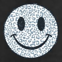Retro Leopard Print Emoji Smiley Beanie