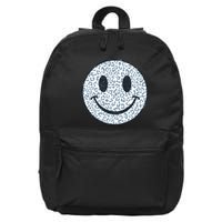 Retro Leopard Print Emoji Smiley 16 in Basic Backpack