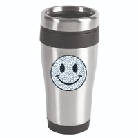 Retro Leopard Print Emoji Smiley 16oz Travel Tumbler
