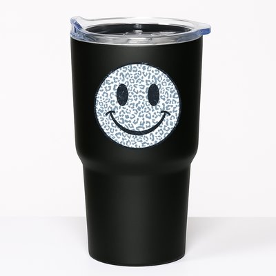 Retro Leopard Print Emoji Smiley Tumbler