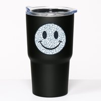 Retro Leopard Print Emoji Smiley Tumbler