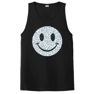 Retro Leopard Print Emoji Smiley PosiCharge Competitor Tank