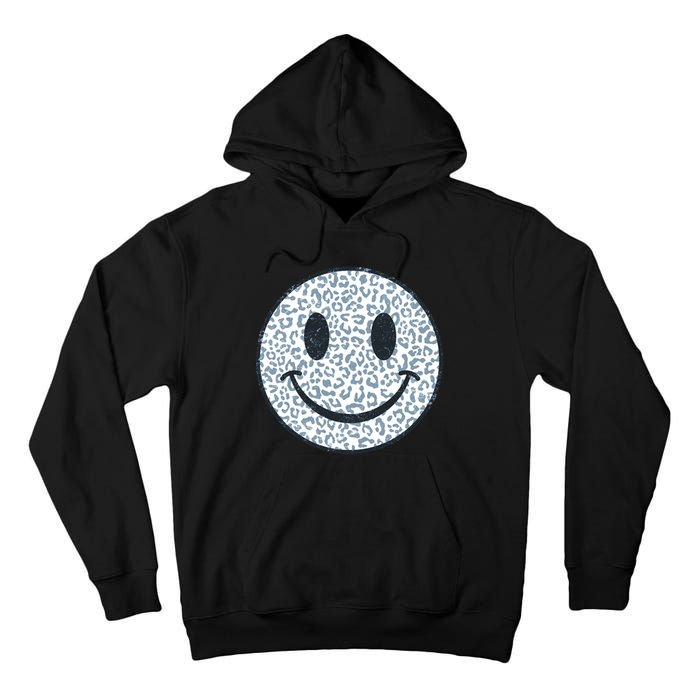 Retro Leopard Print Emoji Smiley Tall Hoodie