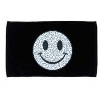 Retro Leopard Print Emoji Smiley Microfiber Hand Towel