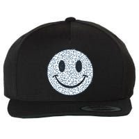 Retro Leopard Print Emoji Smiley Wool Snapback Cap
