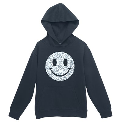 Retro Leopard Print Emoji Smiley Urban Pullover Hoodie