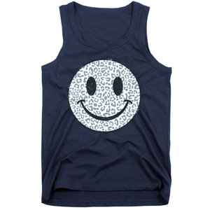 Retro Leopard Print Emoji Smiley Tank Top