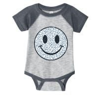Retro Leopard Print Emoji Smiley Infant Baby Jersey Bodysuit