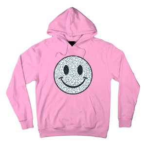 Retro Leopard Print Emoji Smiley Hoodie