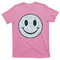 Retro Leopard Print Emoji Smiley T-Shirt