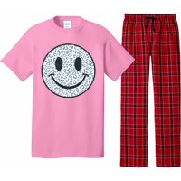 Retro Leopard Print Emoji Smiley Pajama Set