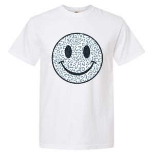 Retro Leopard Print Emoji Smiley Garment-Dyed Heavyweight T-Shirt