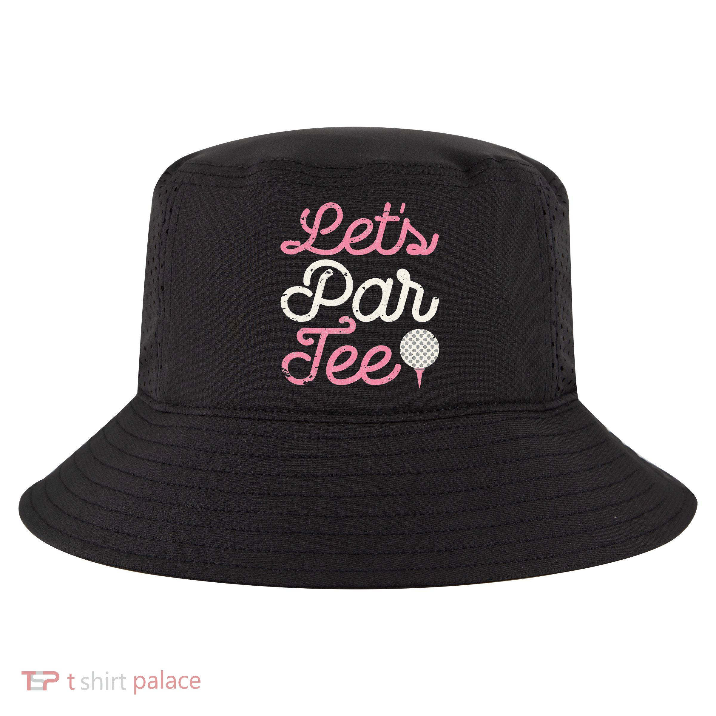 retro Let's Par Tee Golf Player Golfer Dad Papa Cool Comfort Performance Bucket Hat