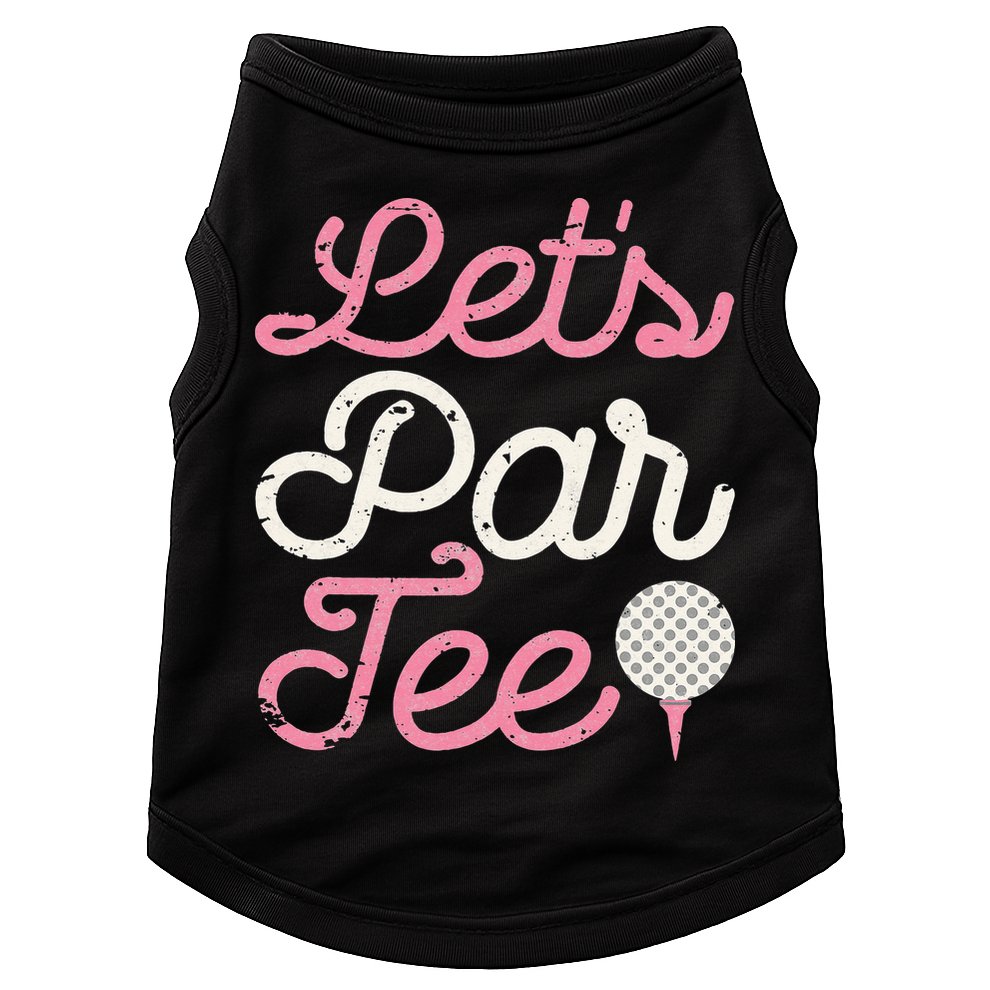 retro Let's Par Tee Golf Player Golfer Dad Papa Doggie Tank