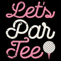 retro Let's Par Tee Golf Player Golfer Dad Papa Flexfit Unipanel Trucker Cap