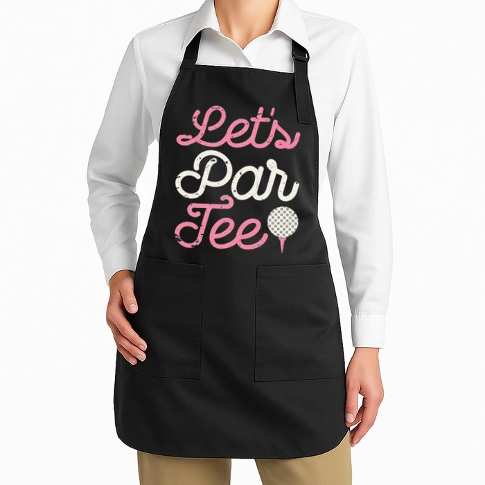 retro Let's Par Tee Golf Player Golfer Dad Papa Apron
