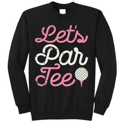 retro Let's Par Tee Golf Player Golfer Dad Papa Sweatshirt