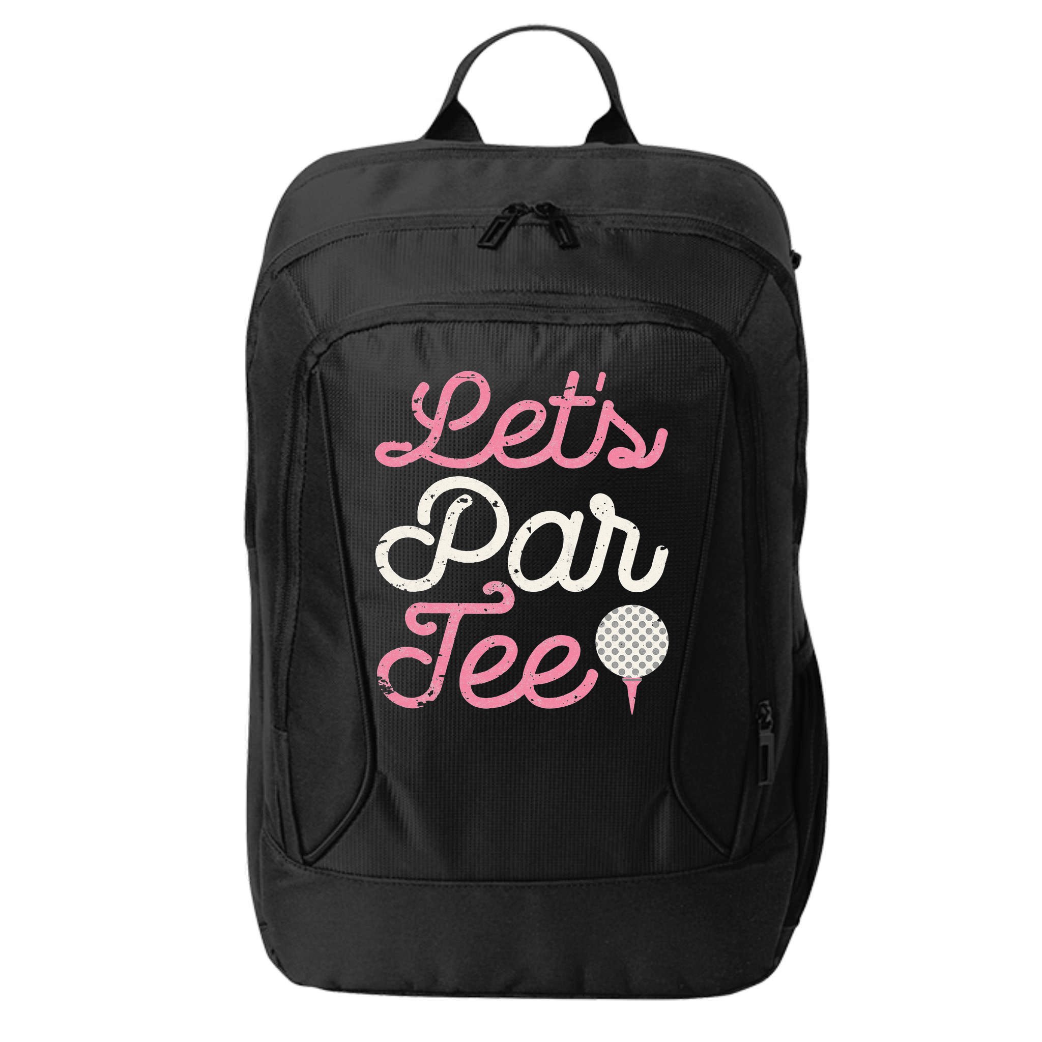 retro Let's Par Tee Golf Player Golfer Dad Papa City Backpack