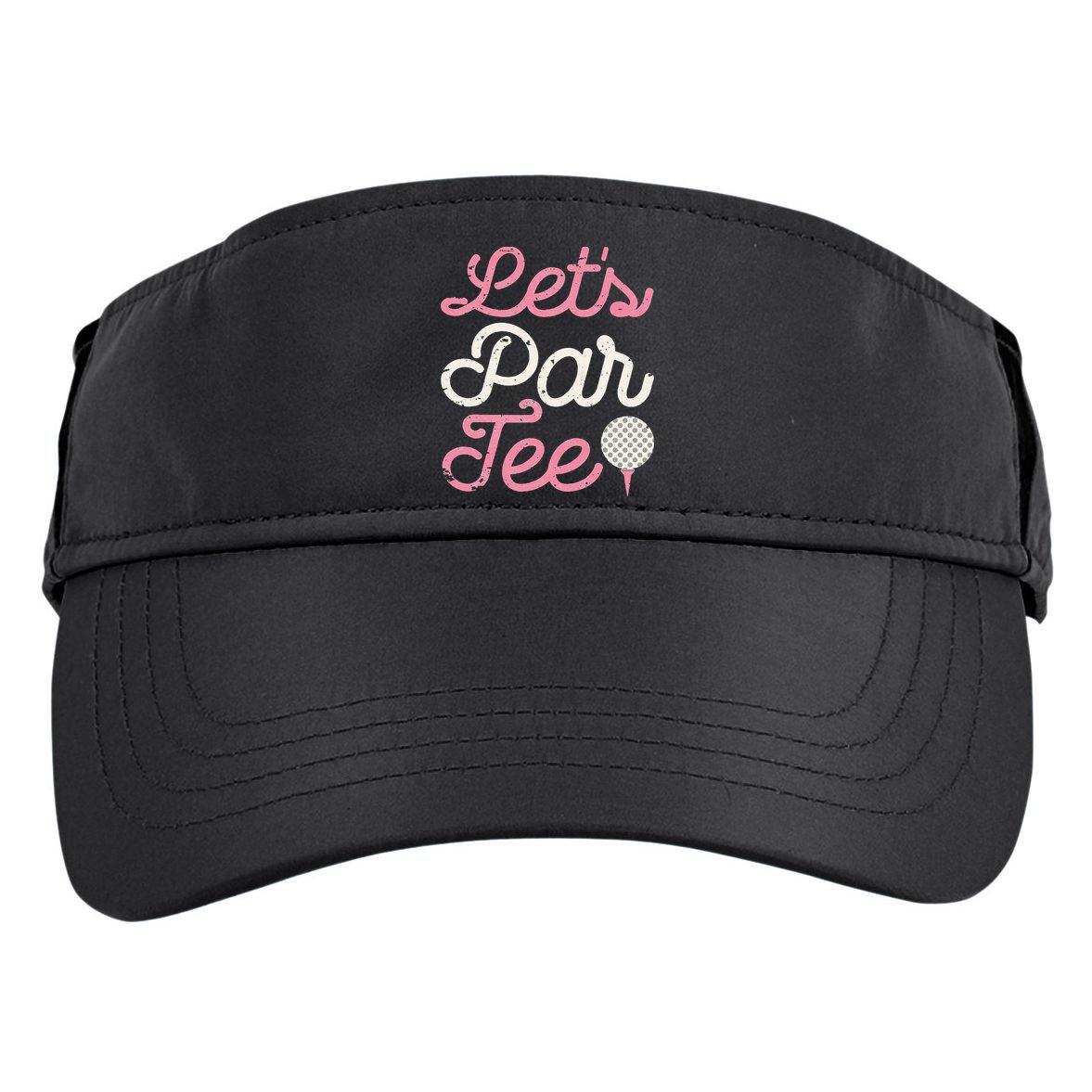 retro Let's Par Tee Golf Player Golfer Dad Papa Adult Drive Performance Visor