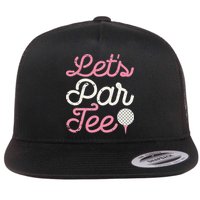 retro Let's Par Tee Golf Player Golfer Dad Papa Flatbill Hat