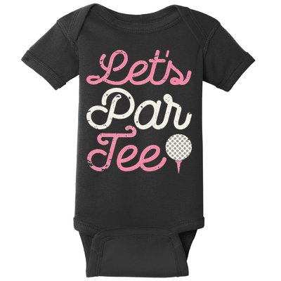 retro Let's Par Tee Golf Player Golfer Dad Papa Baby Bodysuit