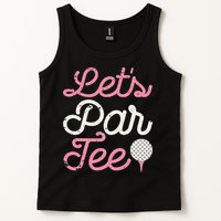 retro Let's Par Tee Golf Player Golfer Dad Papa Tank Top