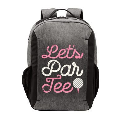 retro Let's Par Tee Golf Player Golfer Dad Papa Vector Backpack