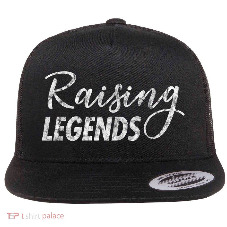 Raising Legends Proud Mom Gift Flat Bill Trucker Hat