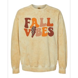 Retro Leopard Print Fall Season Vibes Colorblast Crewneck Sweatshirt