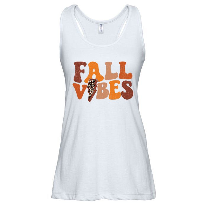 Retro Leopard Print Fall Season Vibes Ladies Essential Flowy Tank