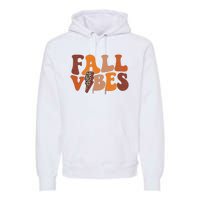 Retro Leopard Print Fall Season Vibes Premium Hoodie