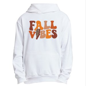 Retro Leopard Print Fall Season Vibes Urban Pullover Hoodie