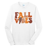 Retro Leopard Print Fall Season Vibes Tall Long Sleeve T-Shirt