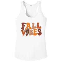 Retro Leopard Print Fall Season Vibes Ladies PosiCharge Competitor Racerback Tank